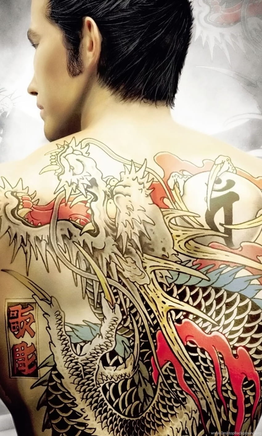 Kiryu Kazuma dragon tattoo  Yakuza Tattoo  Sticker  TeePublic