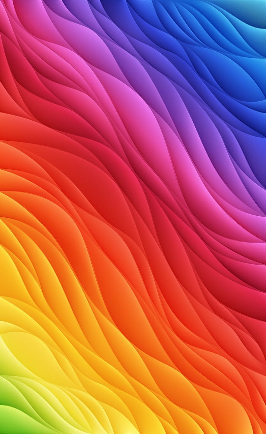 Vagues colorées +100 Iphone, motif de vagues de couleurs vives Fond d'écran de téléphone HD