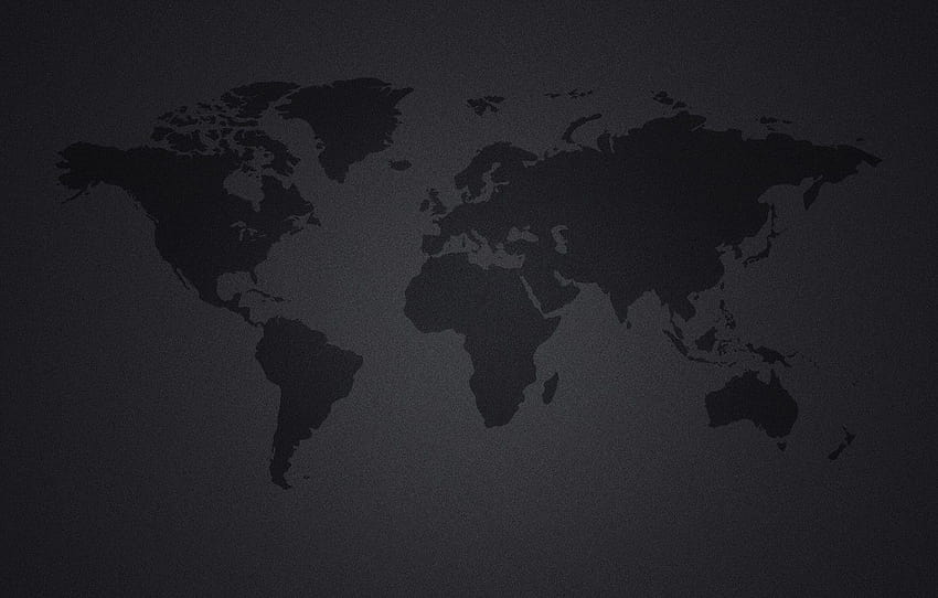 continents, fond noir, carte du monde, continents, section разное, carte des continents Fond d'écran HD