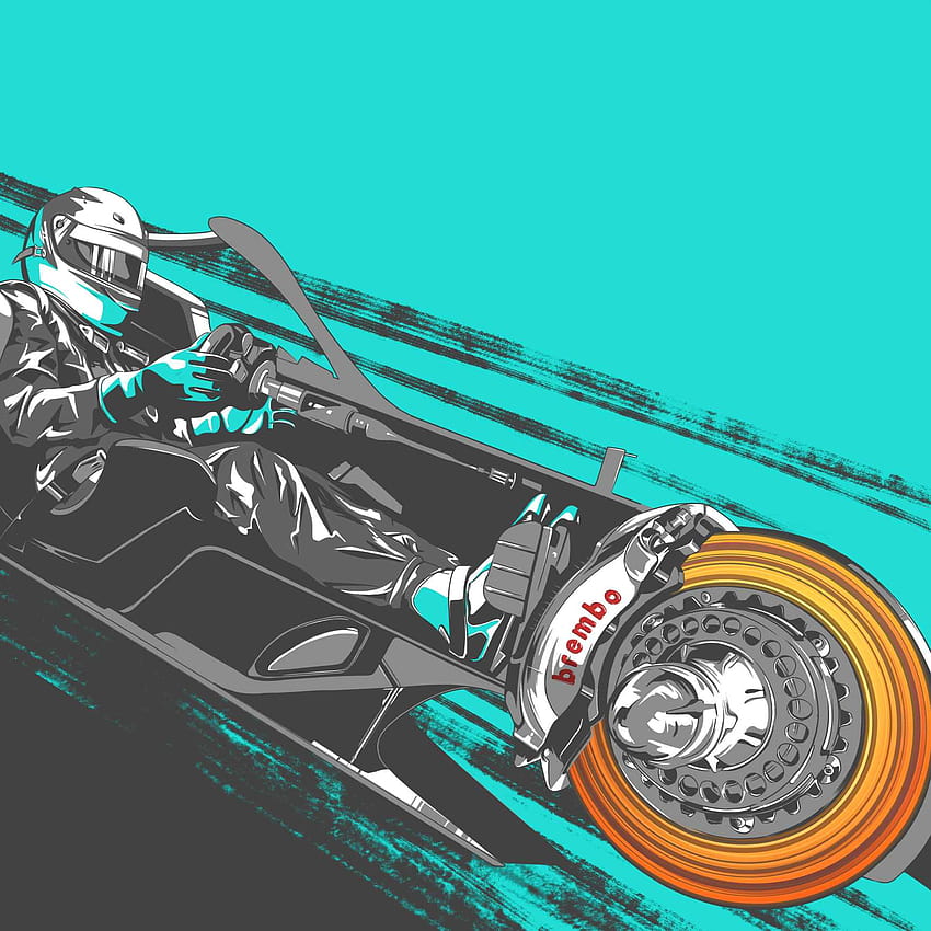 Brembo Racing Illustration Formula 1 Mercedes AMG Petronas, xpg HD phone wallpaper
