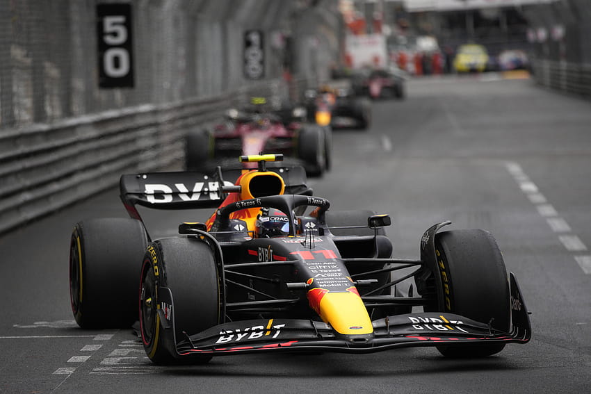 Перес спечели хаотичното GP на Монако, Ферари го провали за Льоклер, Серхио Перес Монако 2022 HD тапет