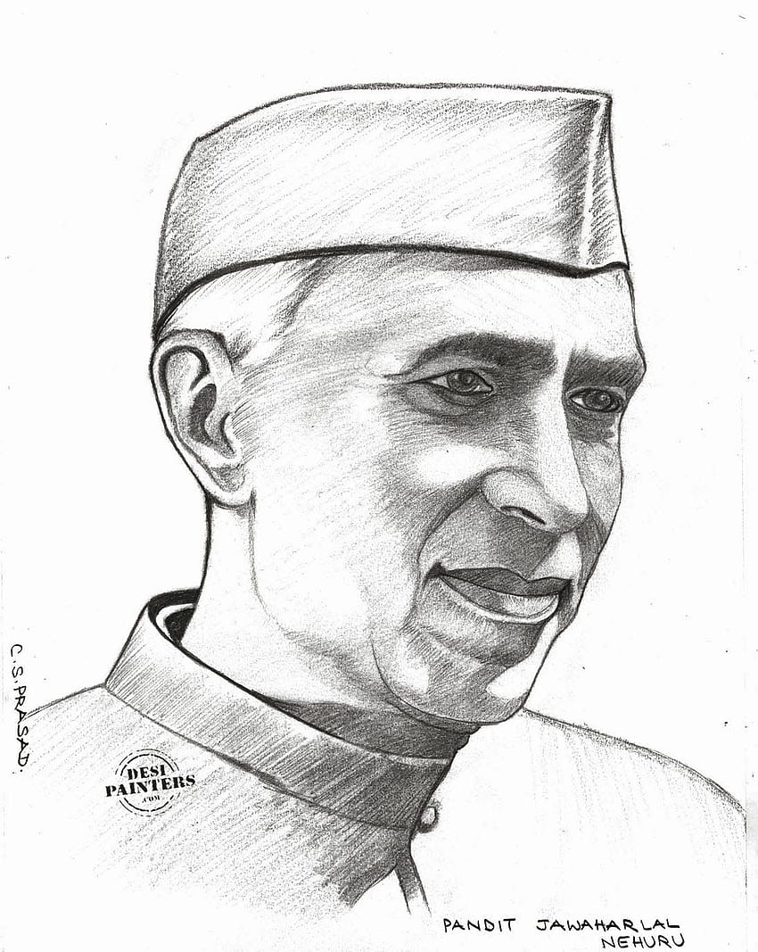 Jawaharlal Nehru drawing | Drawings, Preschool learning activities,  Preschool learning
