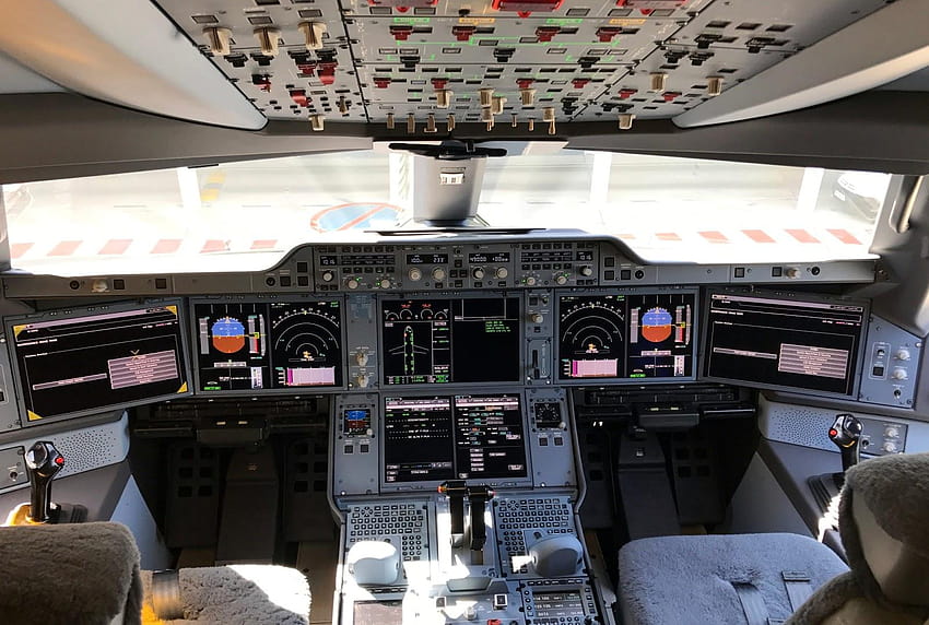 airbus a350 cockpit HD wallpaper