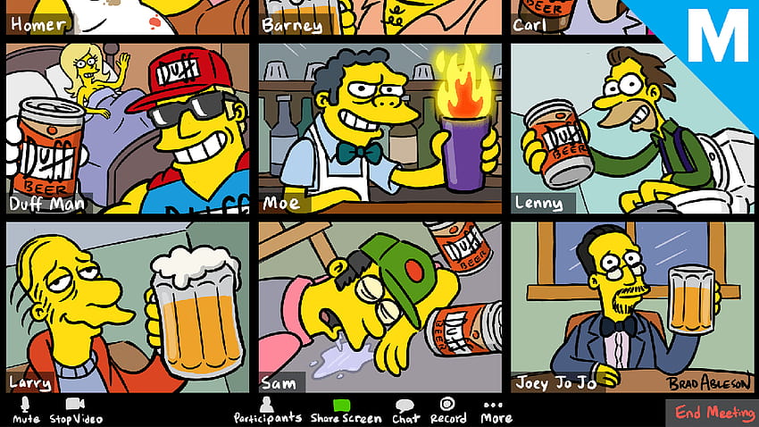 We Got Real 'Simpsons' Animators To Make Zoom Backgrounds. They're Awesome! HD wallpaper
