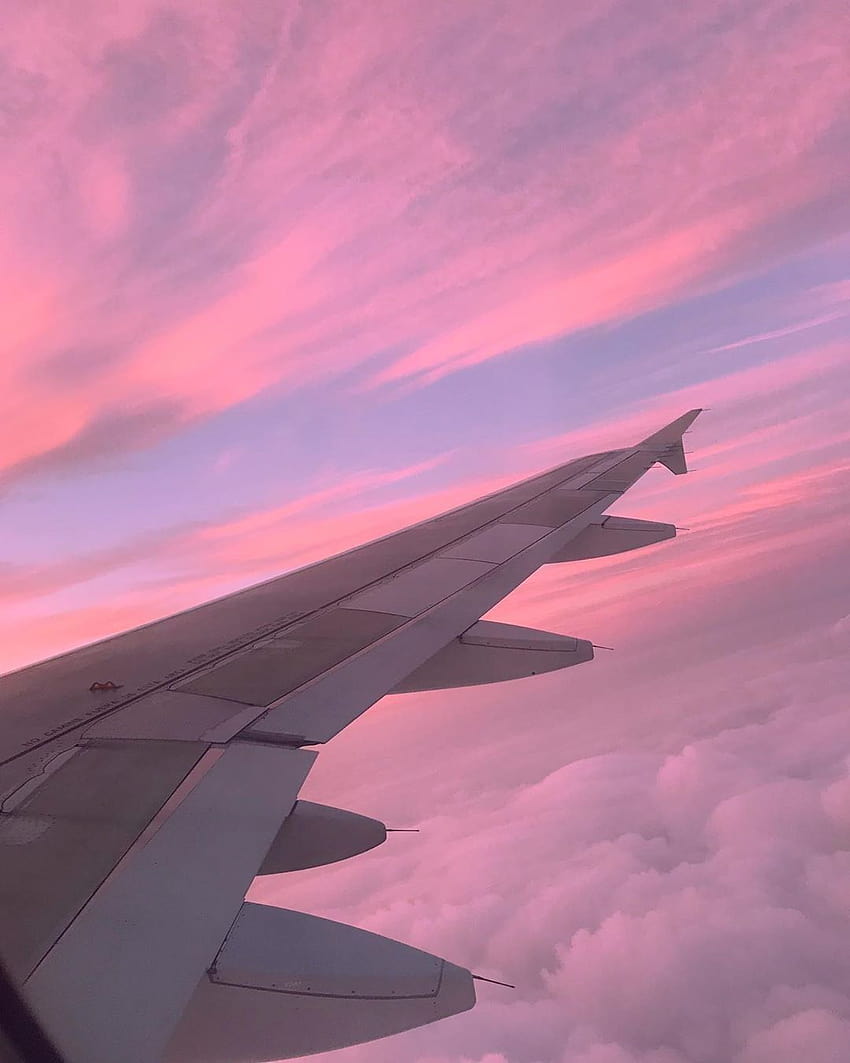 Pink Plane, estética de avião Papel de parede de celular HD
