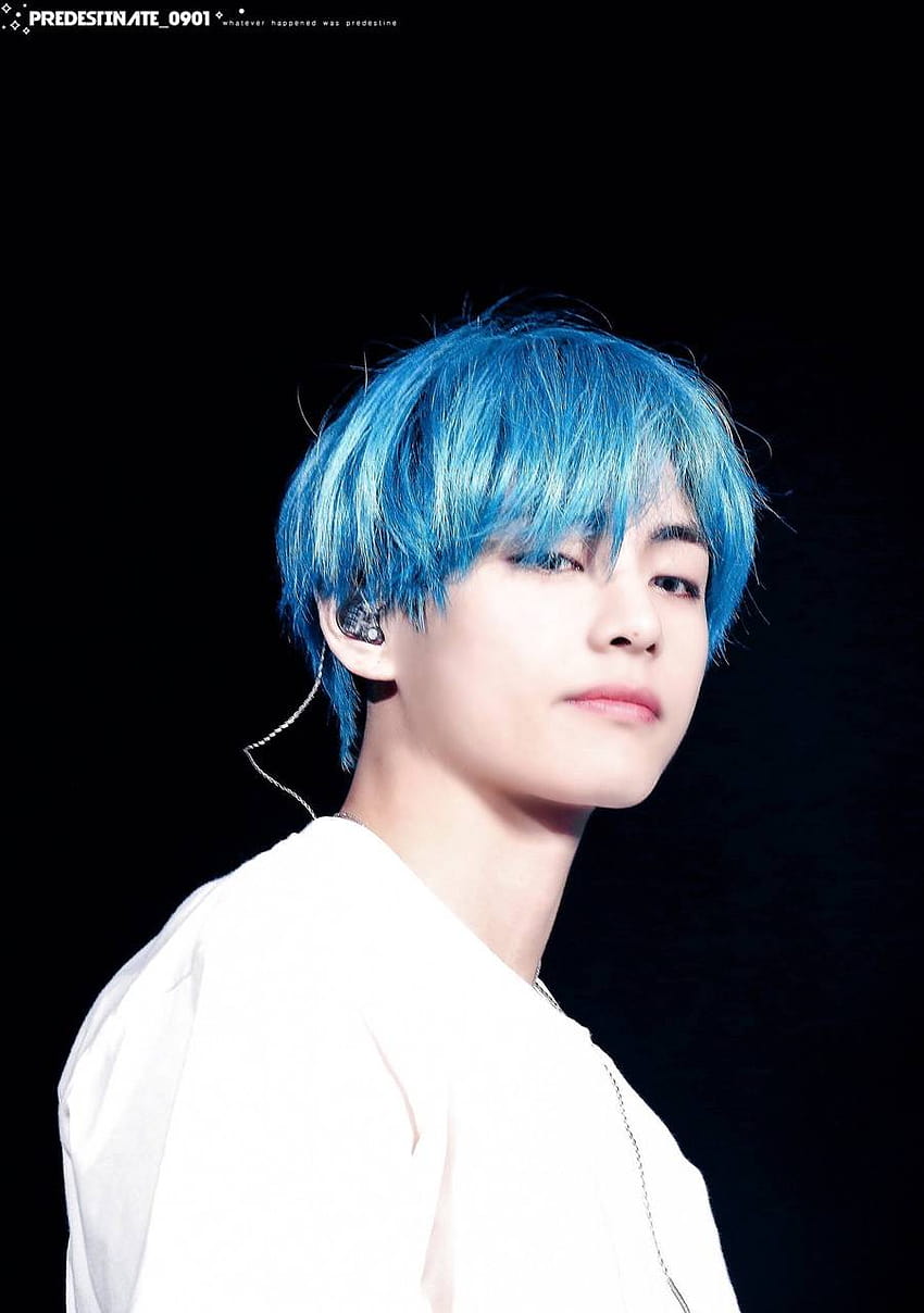 V Bts posted by Zoey Tremblay, bts v blue hair HD phone wallpaper