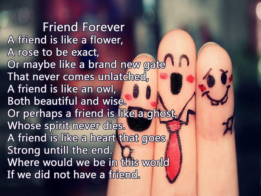 Best Friendship Poems With, for best friends HD wallpaper