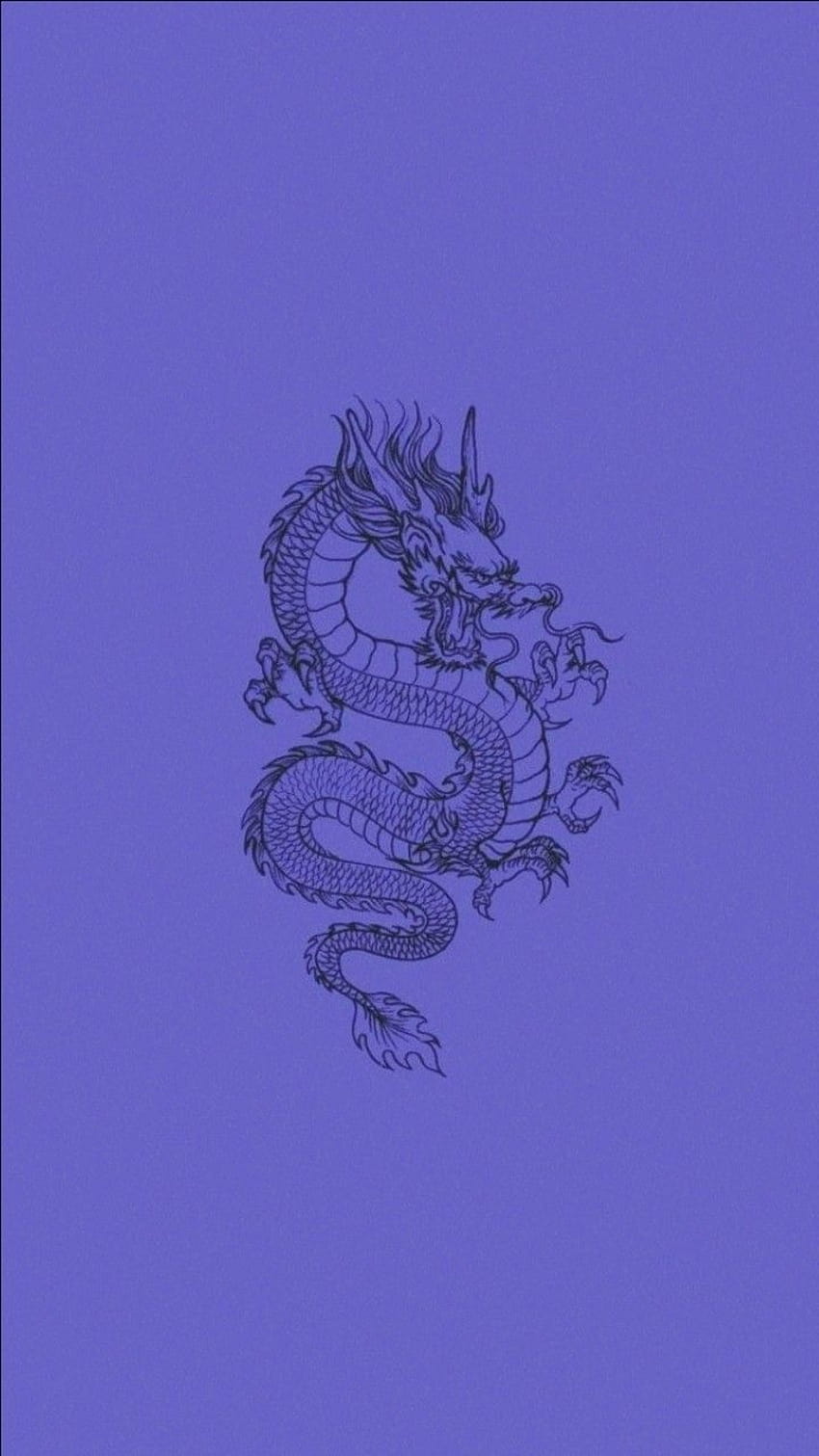purple dragon astethic, black and purple japanese aesthetic HD phone wallpaper