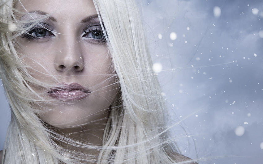 Winter Blonde dengan layar lebar Tindik Hidung Wallpaper HD