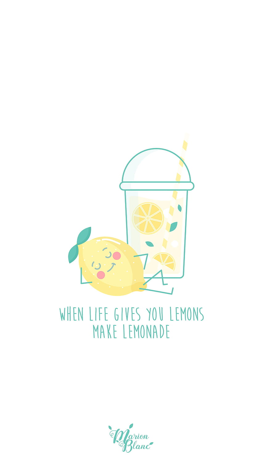 Blanc Marion, when life gives you lemons make lemonade HD phone wallpaper