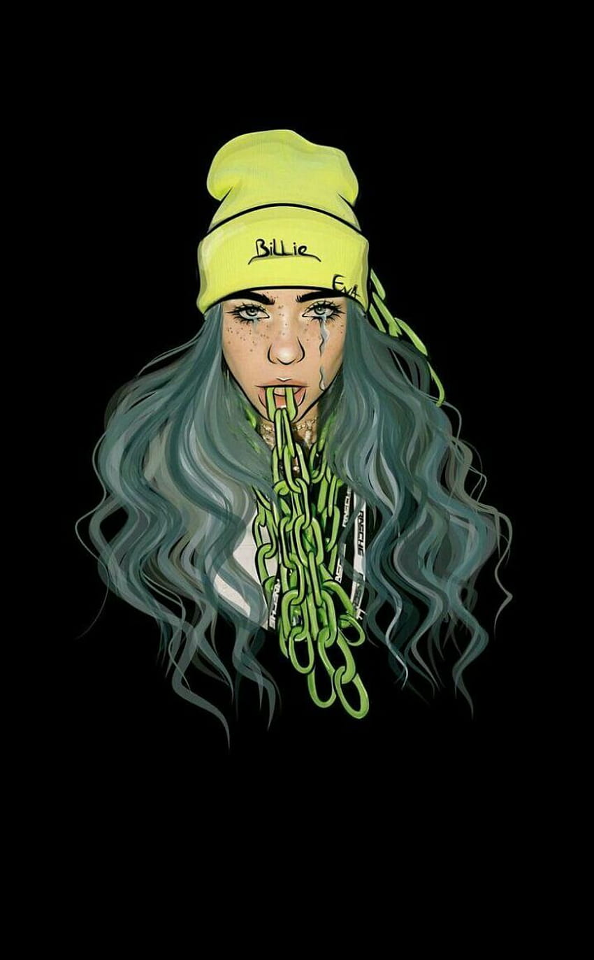 This is Silly Tangerine pin, anime girl billie eilish HD phone wallpaper