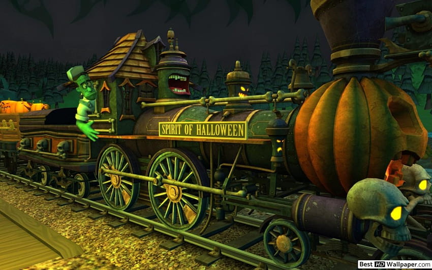 Spirit Of Halloween Train, ghost train HD wallpaper