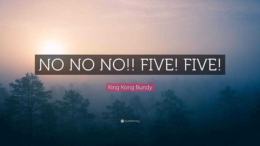 King Kong Bundy Quote: “NO NO NO!! FIVE! FIVE!” HD wallpaper