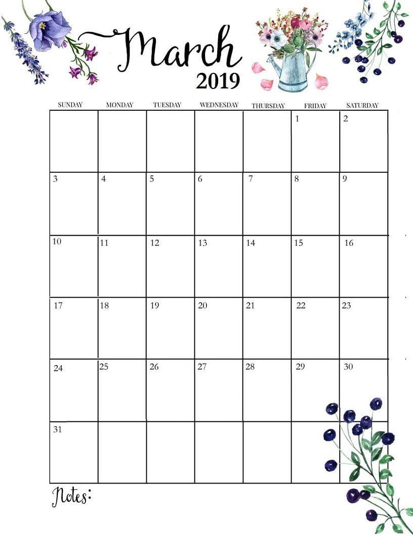 Calendar March 2019 With Cute Calender Pinterest, march 2019 calendar HD phone wallpaper