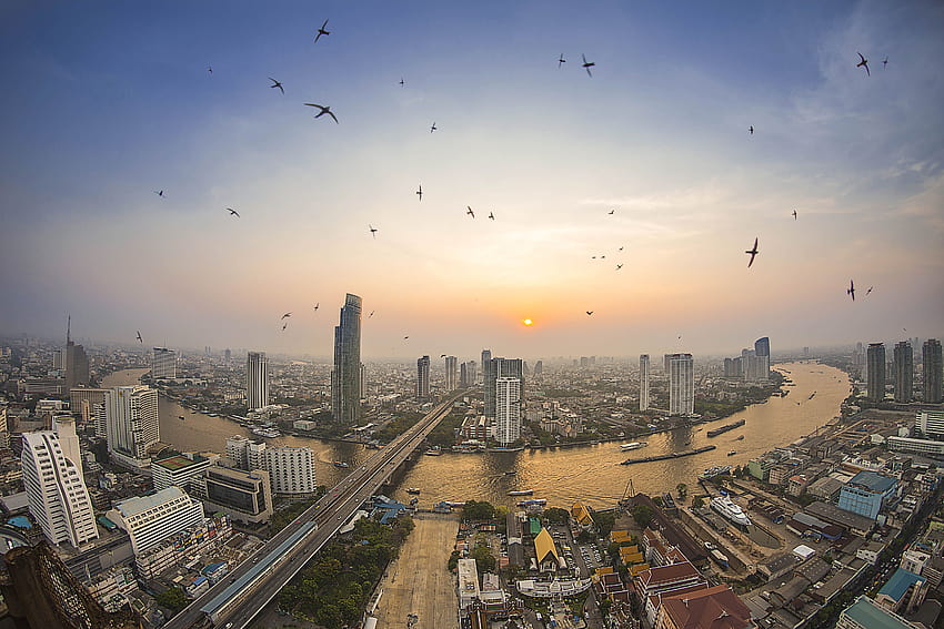 Bangkok Şehri Güzel, insan yapımı bangkok HD duvar kağıdı