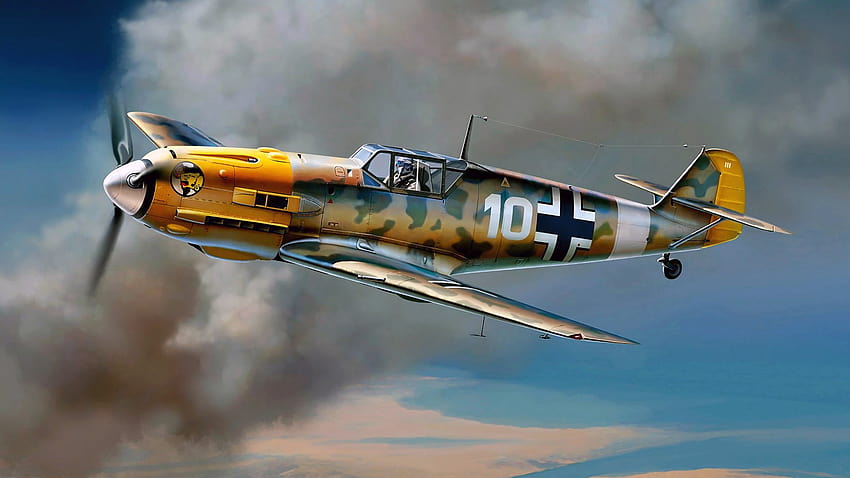 Messerschmitt, Messerschmitt Bf 109, Luftwaffe, самолети, военни, произведения на изкуството, военни самолети, Втората световна война, Германия / и мобилни фонове, самолети от Втората световна война HD тапет