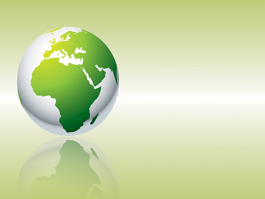 Зелен еко свят Шаблони за Powerpoint, екологичен PowerPoint HD тапет