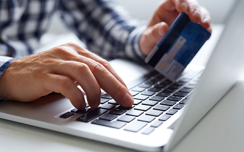 オンラインでの支払い, クレジット カード, オンライン 高画質の壁紙