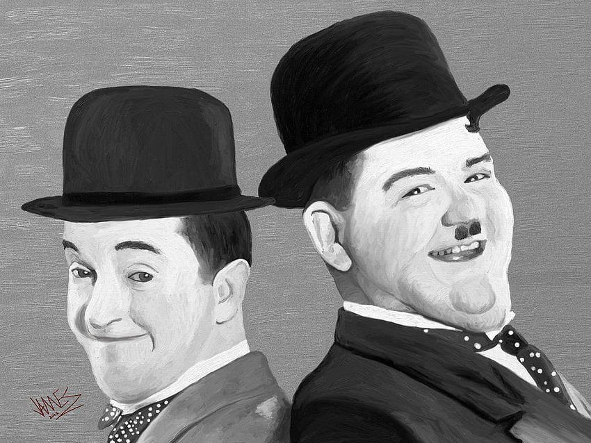 Laurel et Hardy par artdigitalpaintings Fond d'écran HD