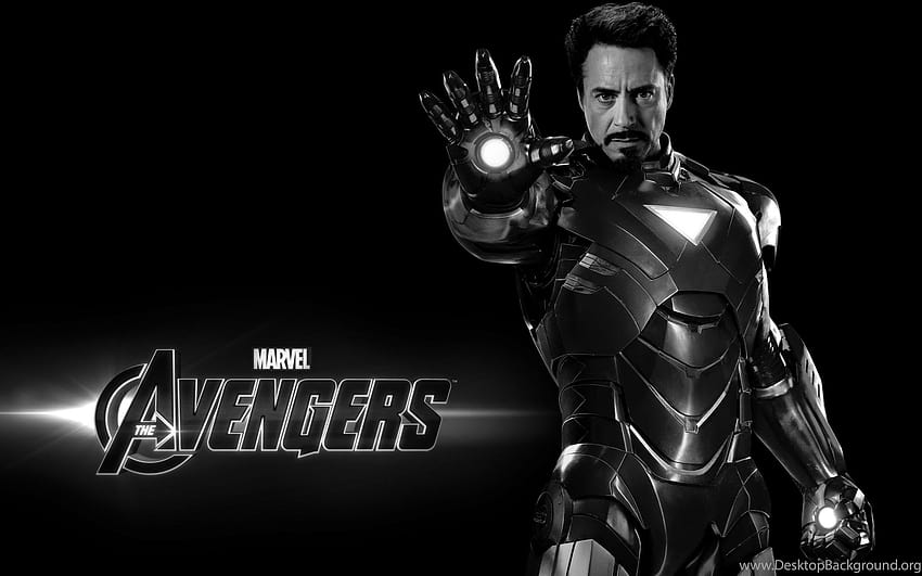 Movies The Avengers Black And White Iron Man In The Avengers ...  Backgrounds HD wallpaper | Pxfuel