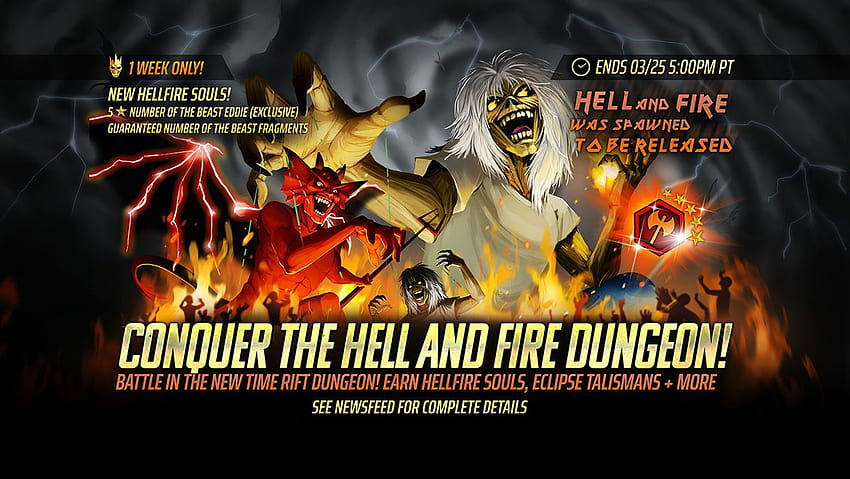 Earn Number of the Beast Eddie! Battle in the Hell and Fire Dungeon NOW!, the number of the beast HD wallpaper