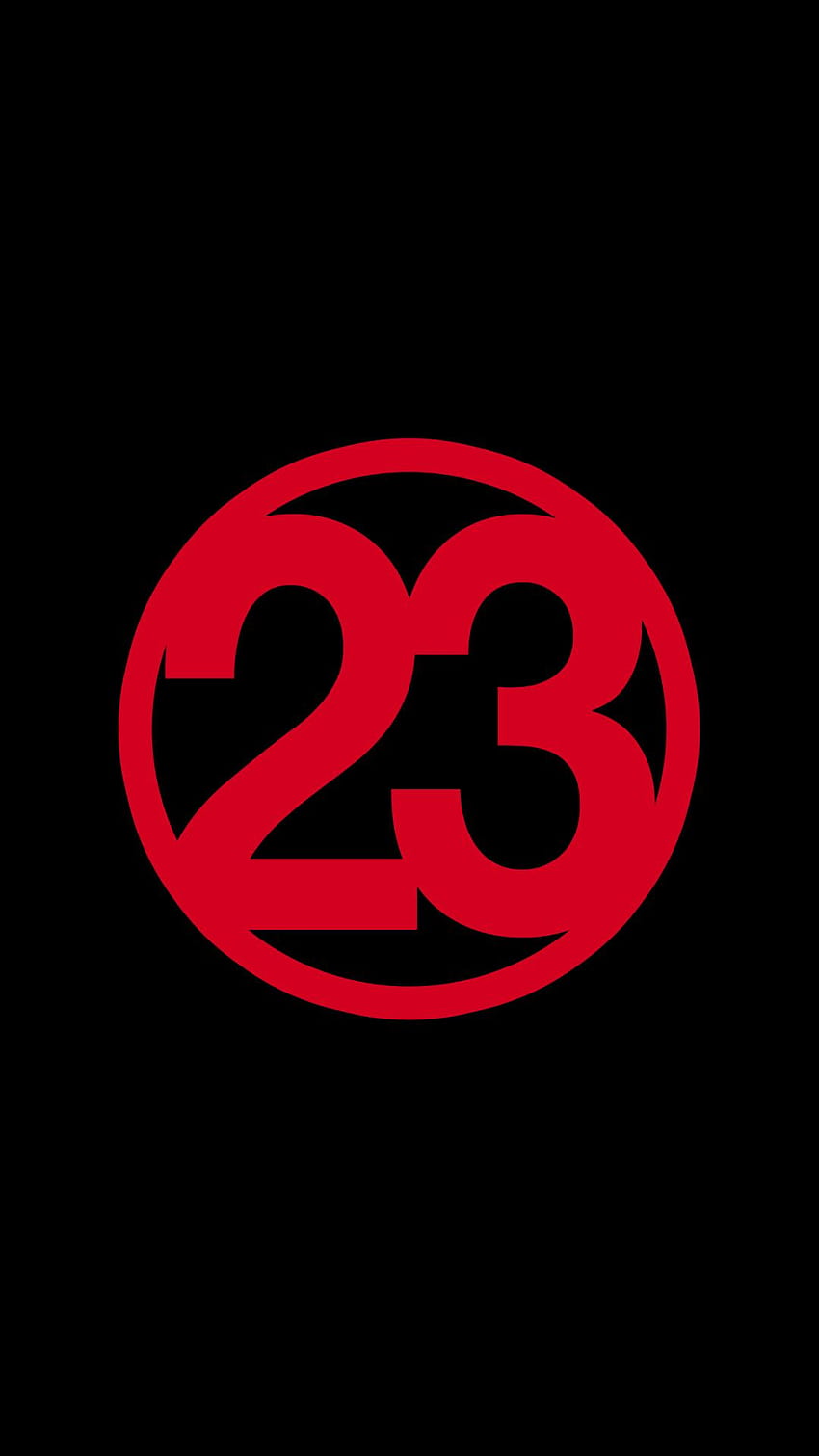 Джордан 23, червено йорданско лого HD тапет за телефон