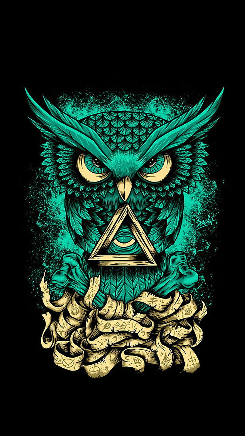 Illuminati Owl HD phone wallpaper
