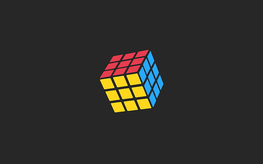 4 fundos de Rubiks, cubo de rubiks legal papel de parede HD