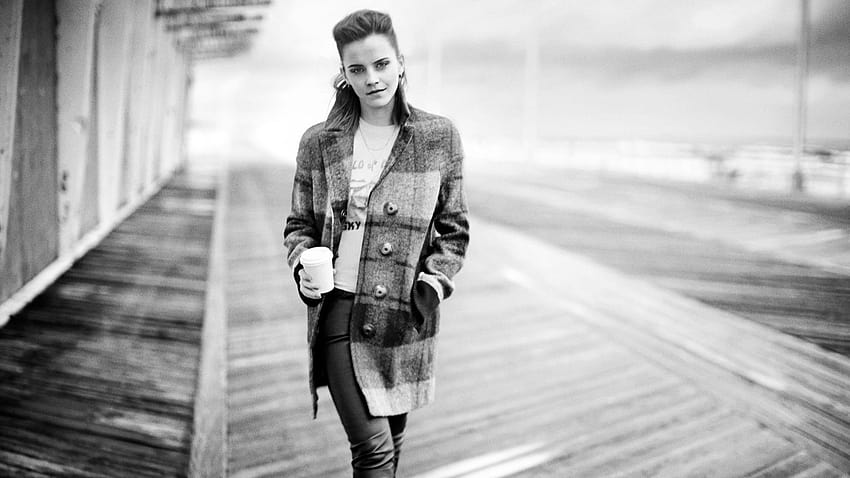 Emma Watson Teen Vogue 2013, graphy vogue black and white HD wallpaper