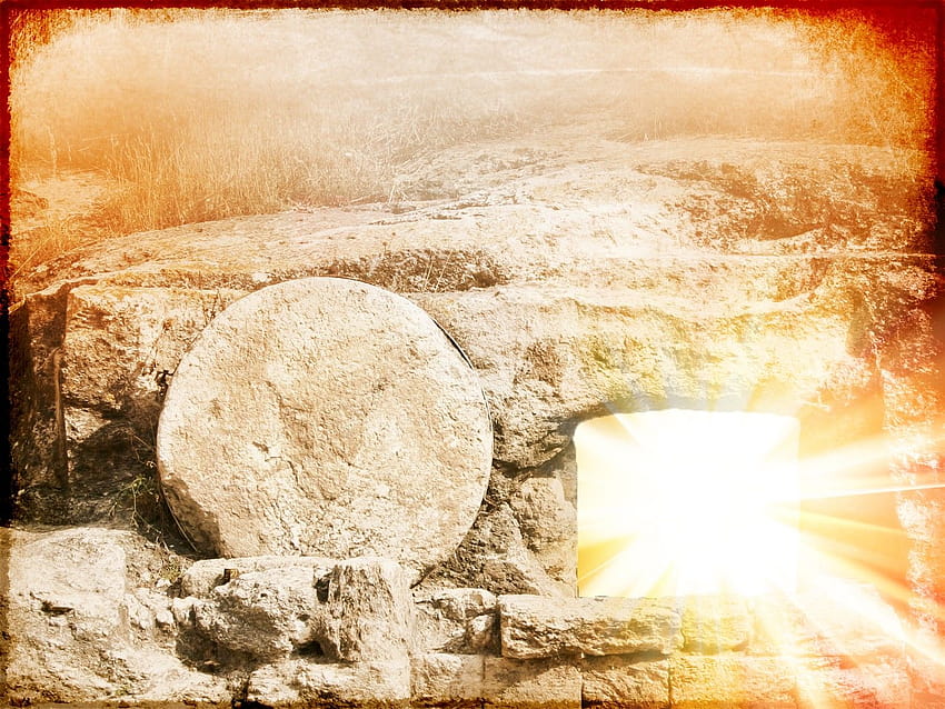 Frohe Ostern wünscht Auferstehung Jesus lebendig auferstanden aus toter Leere, Auferstehung Ostern HD-Hintergrundbild