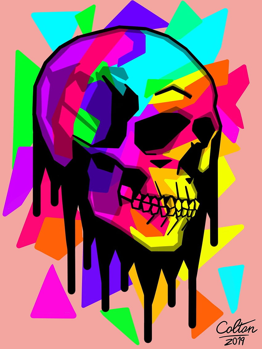 rainbow skulls HD phone wallpaper