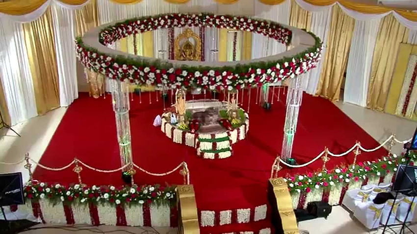 Decoración de escenario de boda hindú en ... youtube, escenario de fondo de pantalla