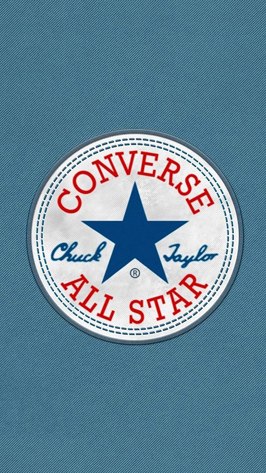 Converse All Star Blue Logo Android, sportowe logo Androida Tapeta na telefon HD
