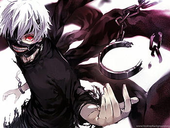 Download wallpaper 1366x768 tokyo ghoul, dark, anime boy, artwork, tablet,  laptop, 1366x768 hd background, 18584