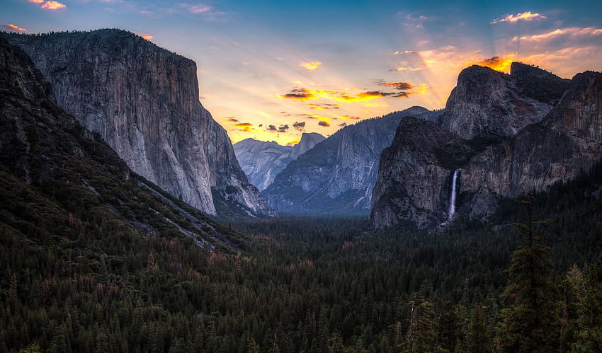 Sunrise on Yosemite Valley, sunrise at yosemite valley HD wallpaper