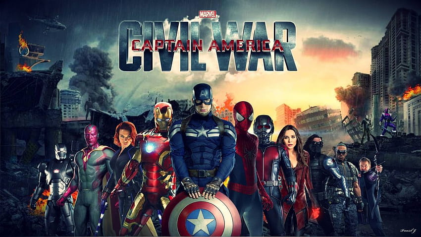 CAPTAIN AMERICA 3 Civil War marvel superhero action fighting 1cacw warrior sci, marvel poster HD тапет
