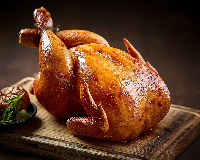 Roast Chicken Food Closeup Meat products HD wallpaper