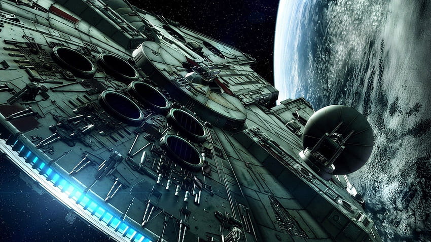 Millennium Falcon ·① cooles hochauflösendes Han-Solo-Schiff HD-Hintergrundbild