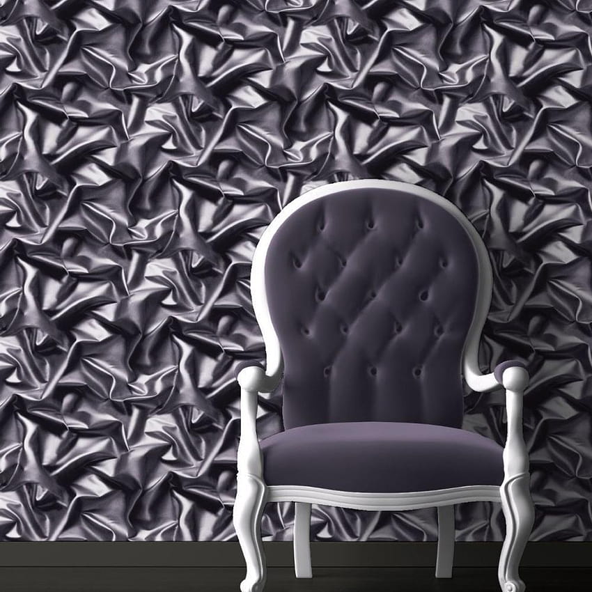 3D effect Velvet Silk Fabric Grey Black Crumpled Crushed HD phone wallpaper