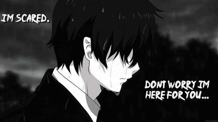 Sad Anime With Quote, love quotes anime HD wallpaper | Pxfuel