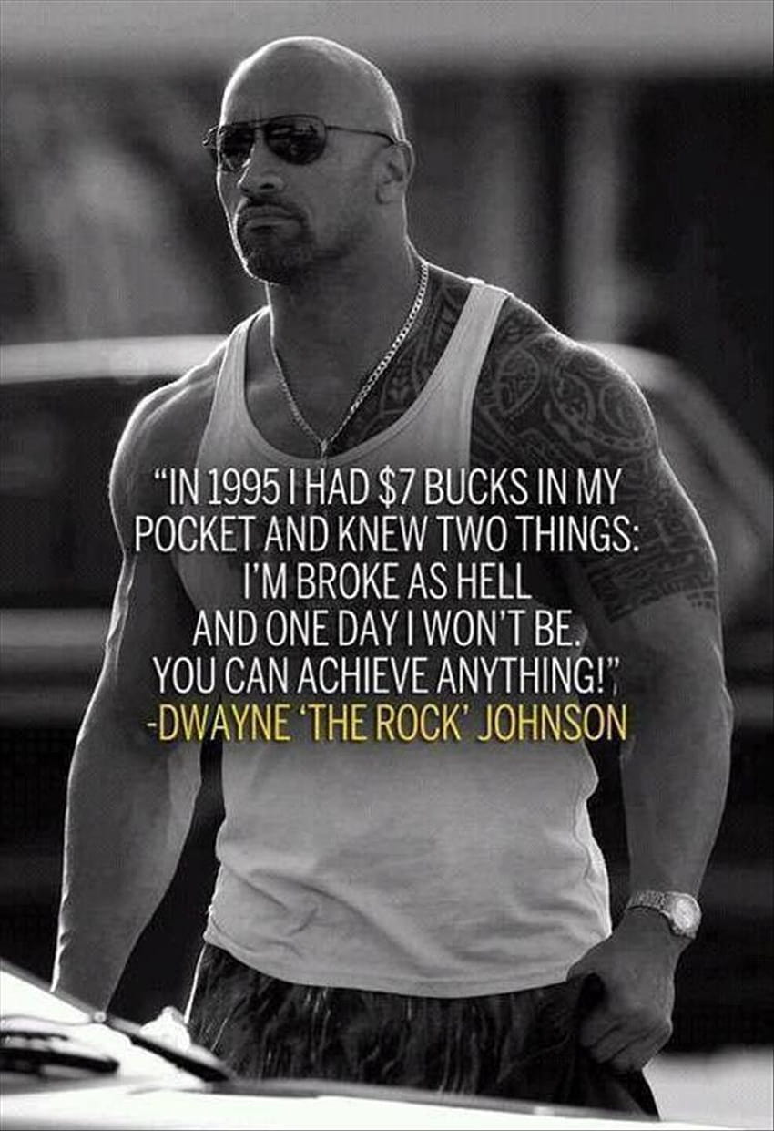 rock quotes, dwayne johnson quotes HD phone wallpaper