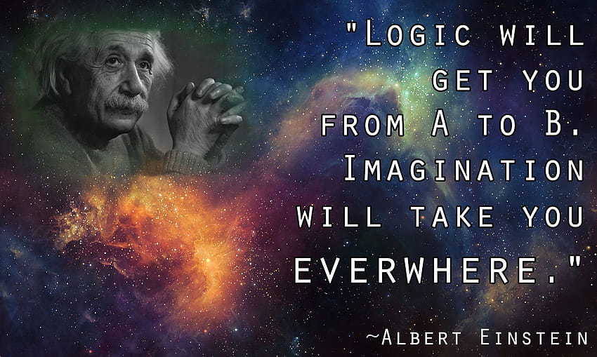 Albert Einstein: Logic & Imagination Quote HD wallpaper | Pxfuel