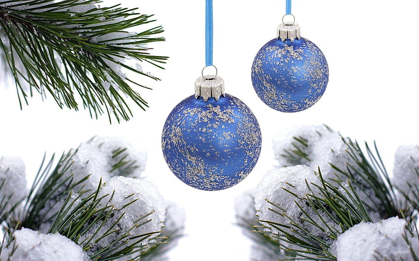 The Best Royalblue Christmas Balls And Mistletoe, christmas mistletoe HD wallpaper