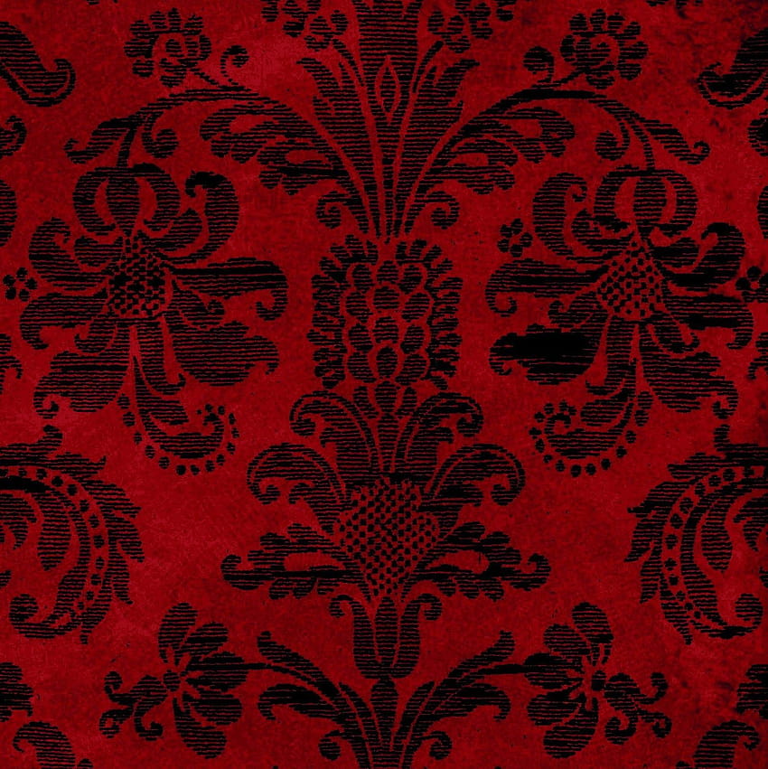 Damask+Paper+5+Red+and+Black.jpg HD phone wallpaper