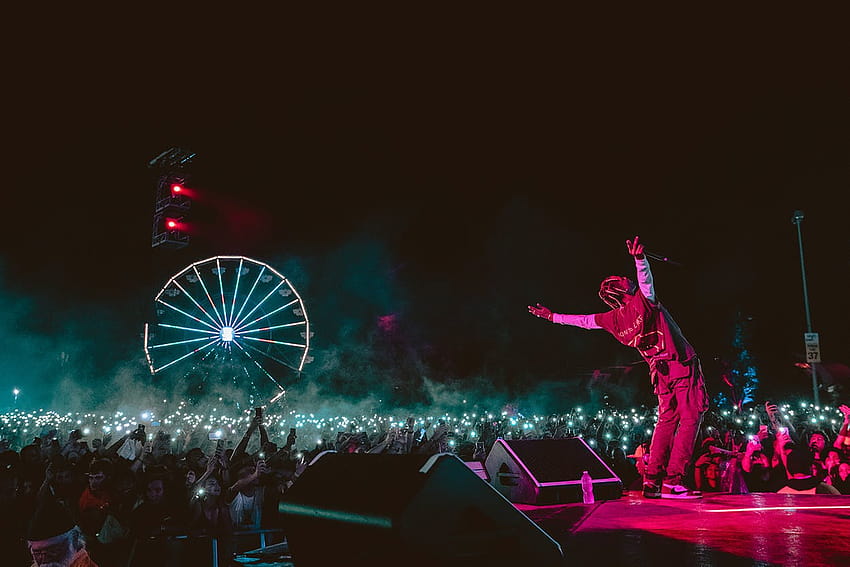 Travis Scott krönte sein wildes Jahr beim Astroworld Festival in Houston, Travis Scotts Ästhetik HD-Hintergrundbild
