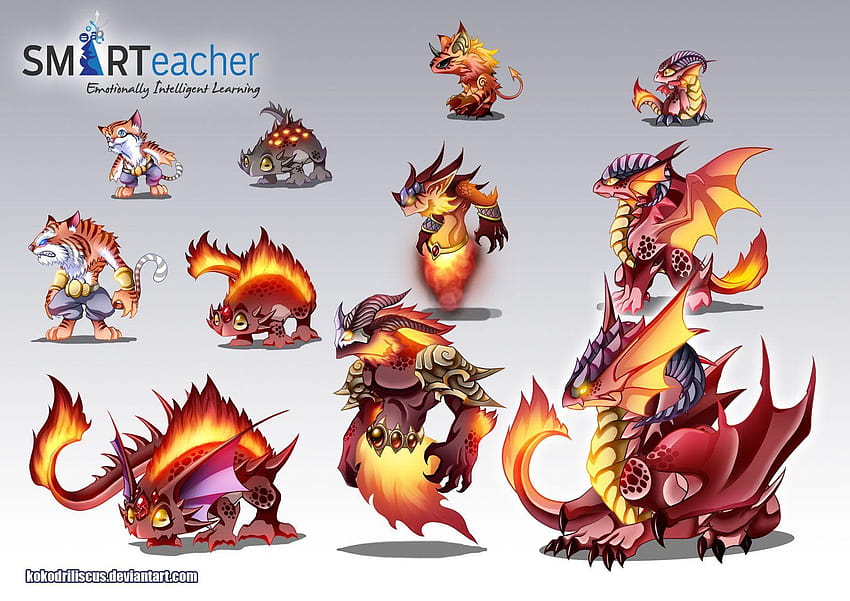 Monster Api Ajaib oleh *kokodriliscus di deviantART, game matematika ajaib Wallpaper HD