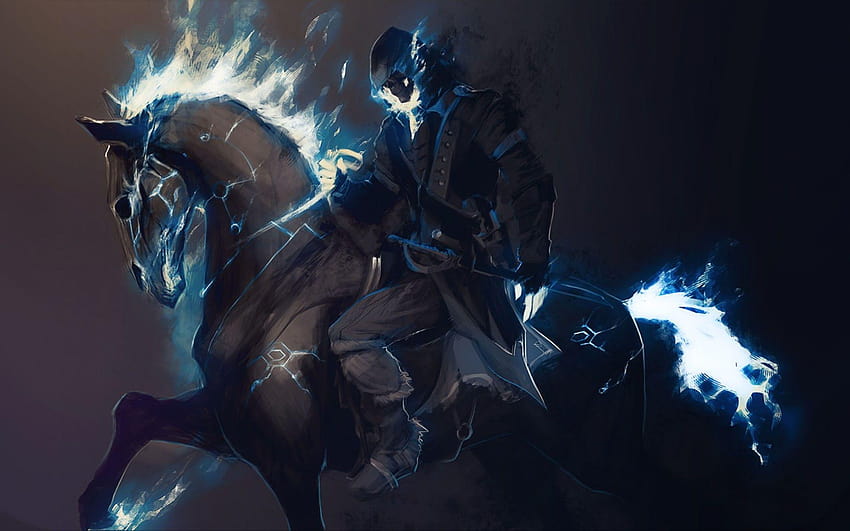 Death Rider Full und Backgrounds, blauer Geisterreiter HD-Hintergrundbild