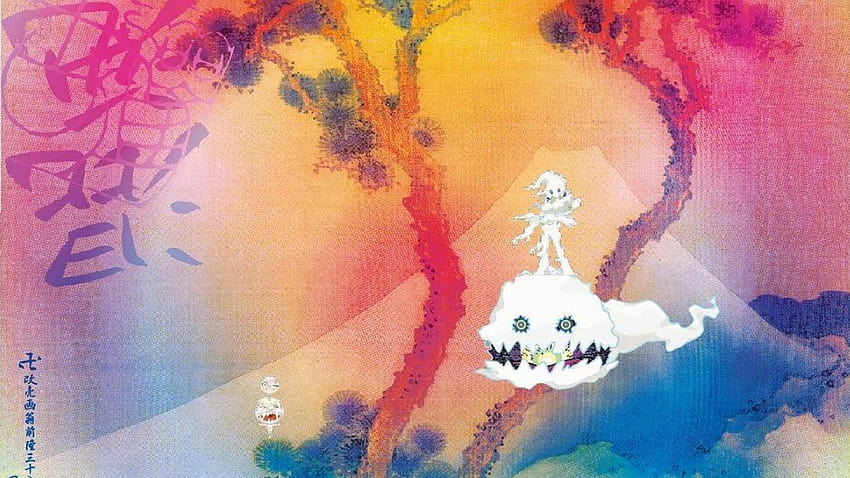 Kanye West svela Takashi Murakami, i bambini vedono la copertina dell'album dei fantasmi Sfondo HD