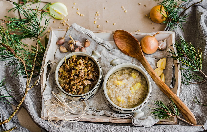 Spoon, Food, Onion, Garlic, Porridge , section еда HD wallpaper
