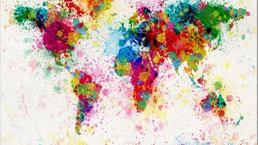 World Map Watercolor Best Famous Abstract Art Painting Fog, world watercolor HD wallpaper